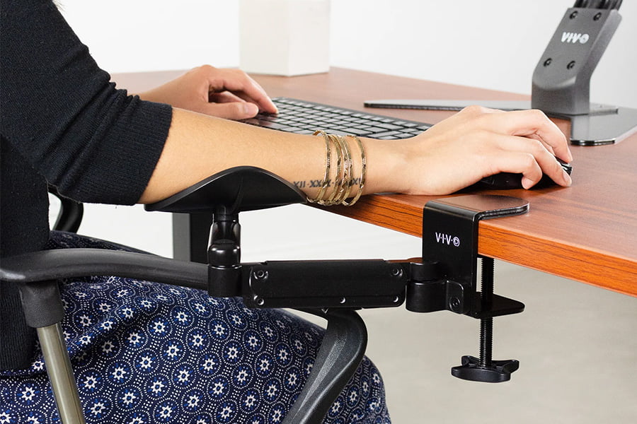 Clamp-On Adjustable Armrest for Desk
